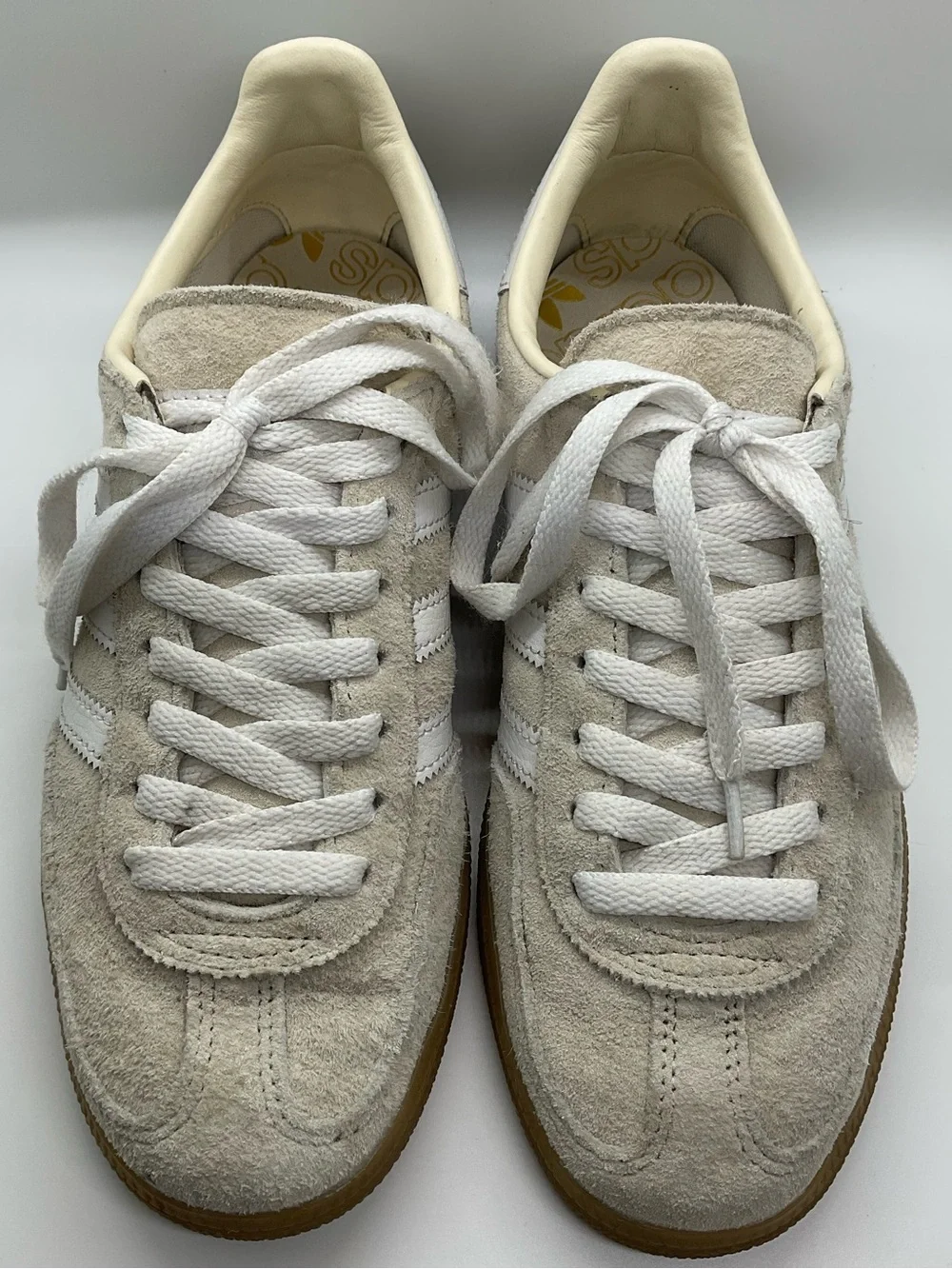 Adidas HANDBALL SPEZIAL SHOES Sneakers Cream Suede Gum Sole Mens 5.5 / W 6.5
